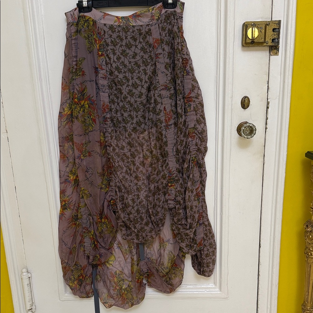 Bohemian chic!! Floral Patterned Women's Rouched parachute Skirt- FABULOUS!!! - Picture 8 of 9